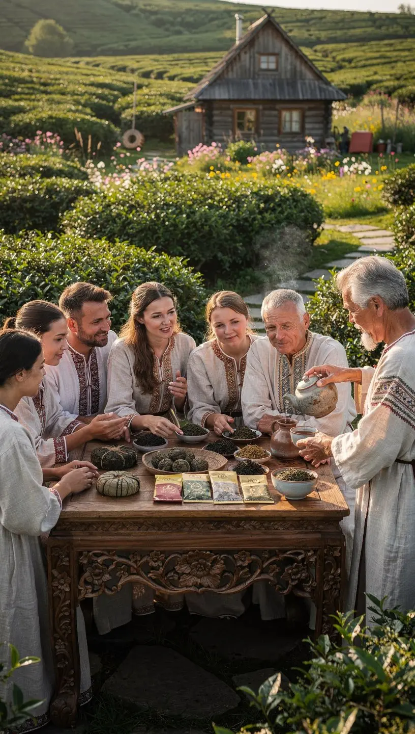 Žalios Mangshanyegan arbatos lapeliai, paruošti arbatos ceremonijai