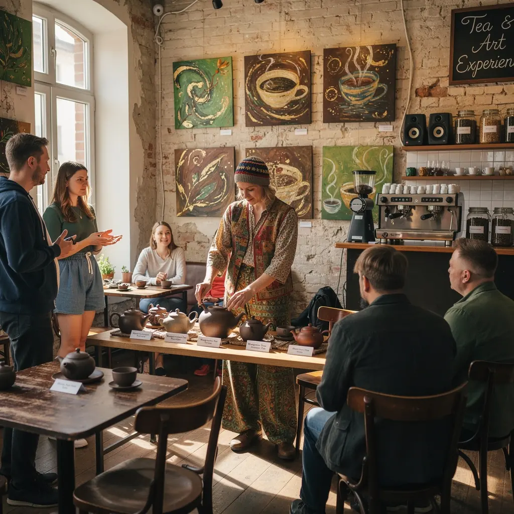 Puodelis karštos Mangshanyegan arbatos su garuojančiu skysčiu