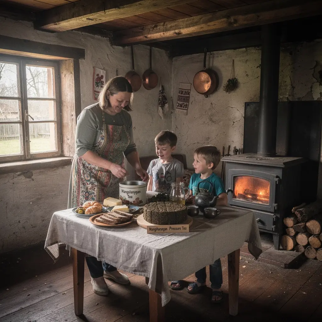 Mangshanyegan arbatos pakuotė su unikaliu dizainu ir ryškiomis spalvomis